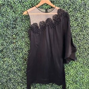 Yoana Baraschi One Shoulder Silk Dress